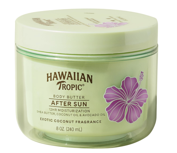 Hawaiian Tropic After Sun Body Butter with Coconut Oil, 8oz | Hawaiian Tropic After Sun Lotion, Beach Essentials, Summer Vacation Essentials, Tan Extender Lotion, Coconut Body Butter, 8oz